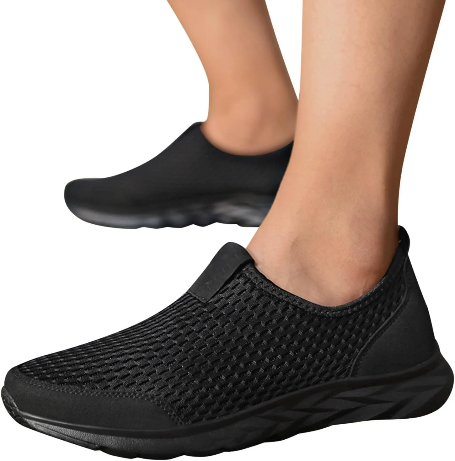 2025 New Walking Shoes for Women Men Hands Free Slip On Running Sneakers,Lightweight No Lace Soft Sole Breathable Sneakers Outdoor Fashion Simple Tennis Shoes with Arch Support