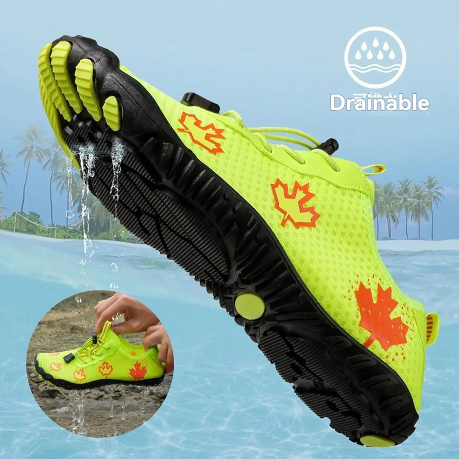 Athletic Hiking Barefoot Shoes Unisex Healthy & Non-Slip Wide Toe Quick Dry Water Shoes Lightweight Walking Running Daily Wear for Women Beach Travel