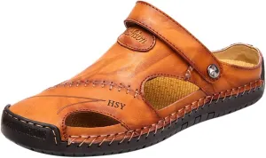 Beach Sandals Summer Shoes Outdoor Breathable Leather Casual Men's Sandals for Men Slippers