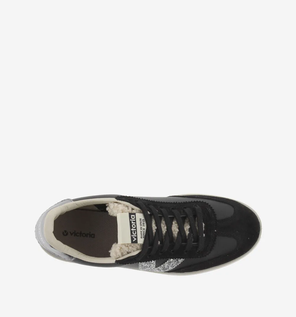 Berlin Faux Leather/Shearling Cyclist Negro