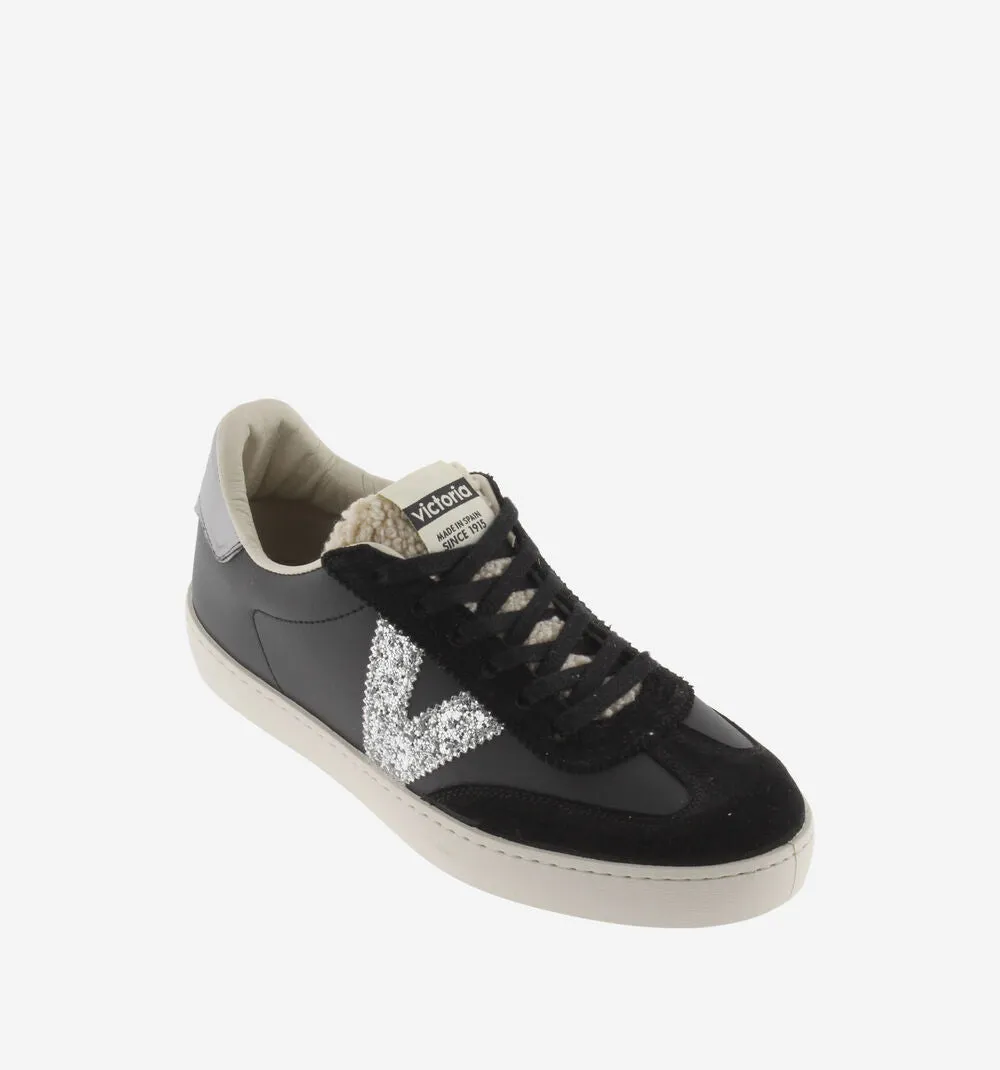 Berlin Faux Leather/Shearling Cyclist Negro
