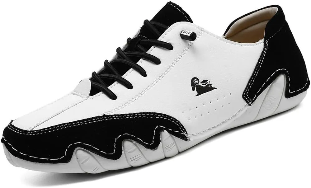 Boxpopla Italian Handmade Beck Low Shoes for Men's & Women's Light Walking Slip on Barefoot Casual Shoes Non-Slip Breathable Fashion Sneakers for Unisex Hiking & Driving