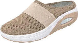 Cathalem Womens Mule Sneakers Breathable Mesh Walking Mules Shoes Lightweight Slip On Backless Sneakers for Women