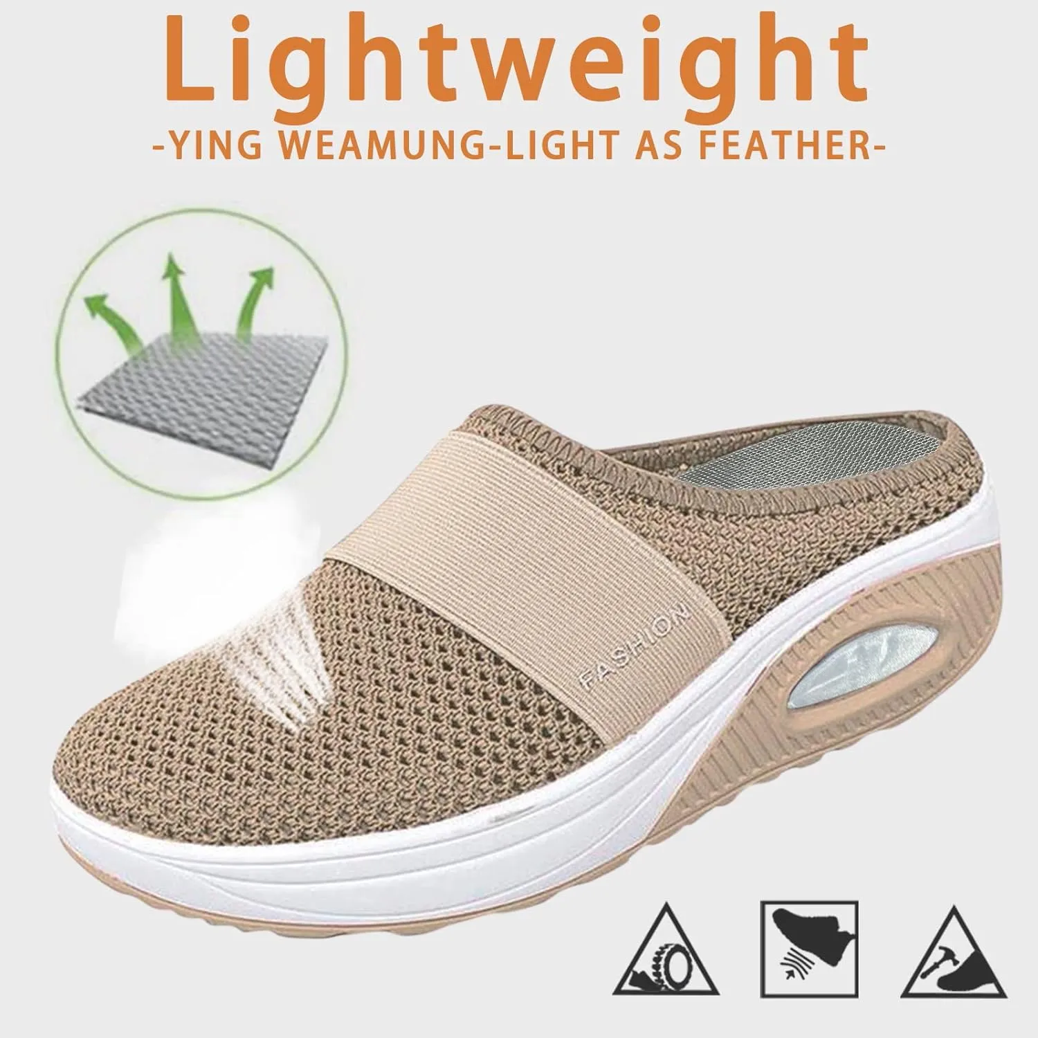 Cathalem Womens Mule Sneakers Breathable Mesh Walking Mules Shoes Lightweight Slip On Backless Sneakers for Women