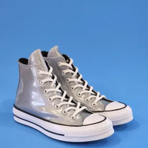 Converse Chuck 70 Hi 'Industrial Glam' Silver Women's Sneakers 568796C NWT