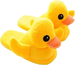 Cute Rubber Duck Winter Warm Slippers Plush Slippers