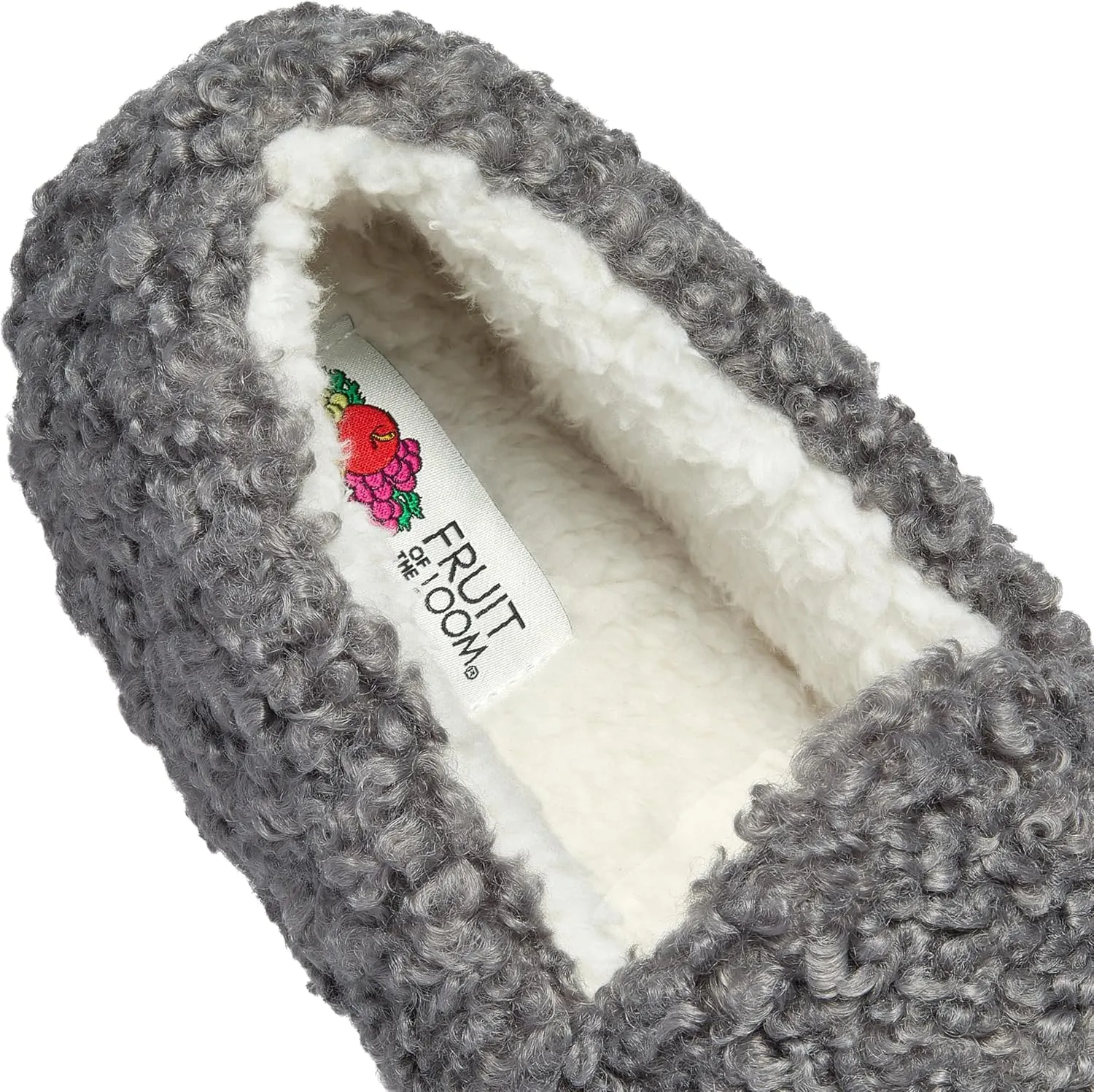 Fruit of the Loom Women's Berber Loafer - Comfy, Memory Foam, Indoor/Outdoor