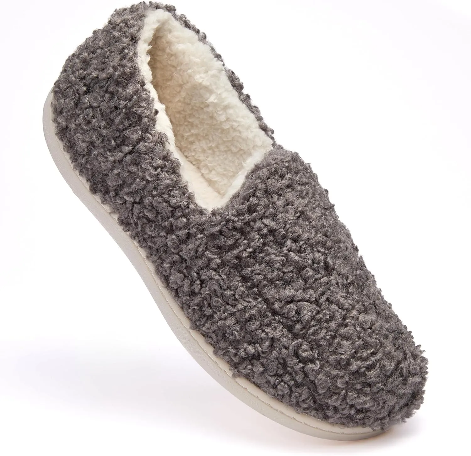 Fruit of the Loom Women's Berber Loafer - Comfy, Memory Foam, Indoor/Outdoor