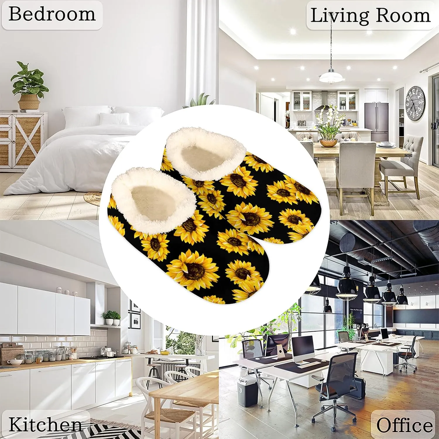 Fuzzy Memory Foam Slippers - Women's & Men's Anti-Skid Indoor/Outdoor Home Shoes