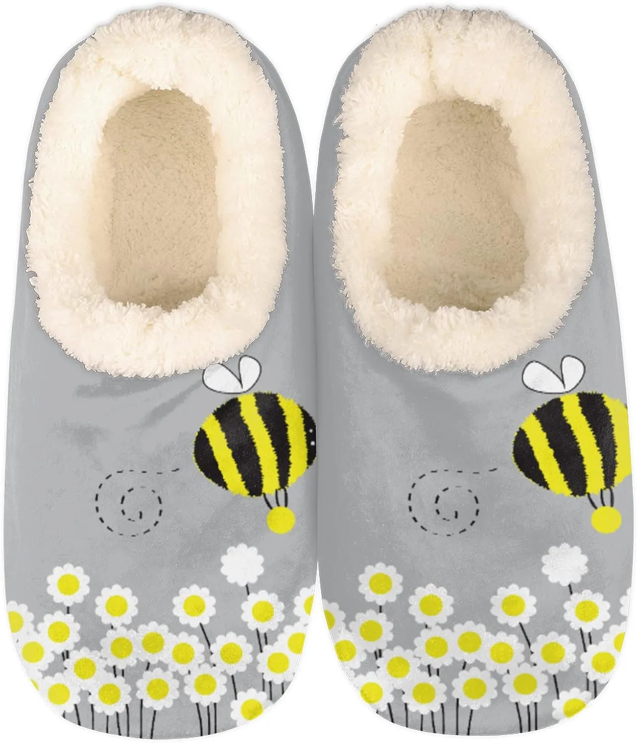 Fuzzy Memory Foam Slippers - Women's & Men's Anti-Skid Indoor/Outdoor Home Shoes