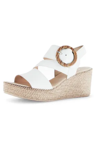 Gabor Wedge Sandal in Cream