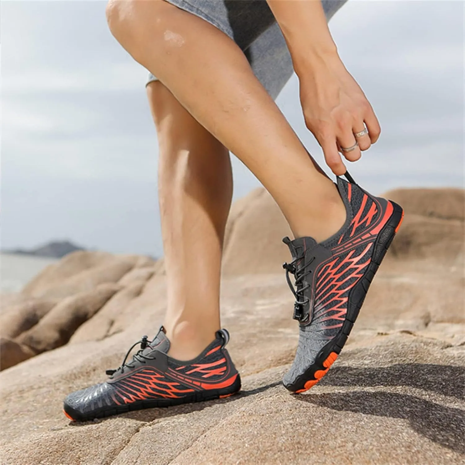 Grounded Footwear Barefoot Shoes for Women Men Quick Dry Hiking Sneakers Breathable Soft Trail Running Shoes Footwear