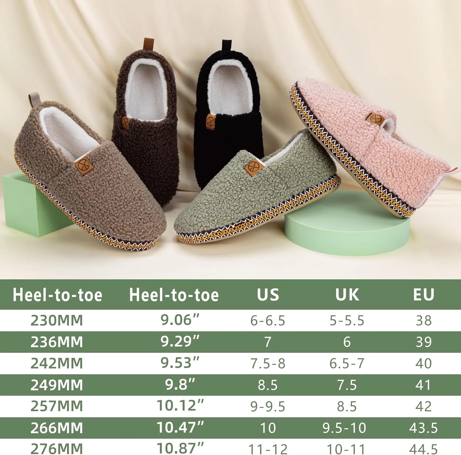 House Slippers for Women House Shoes with Memory Foam Indoor Fuzzy Shoes