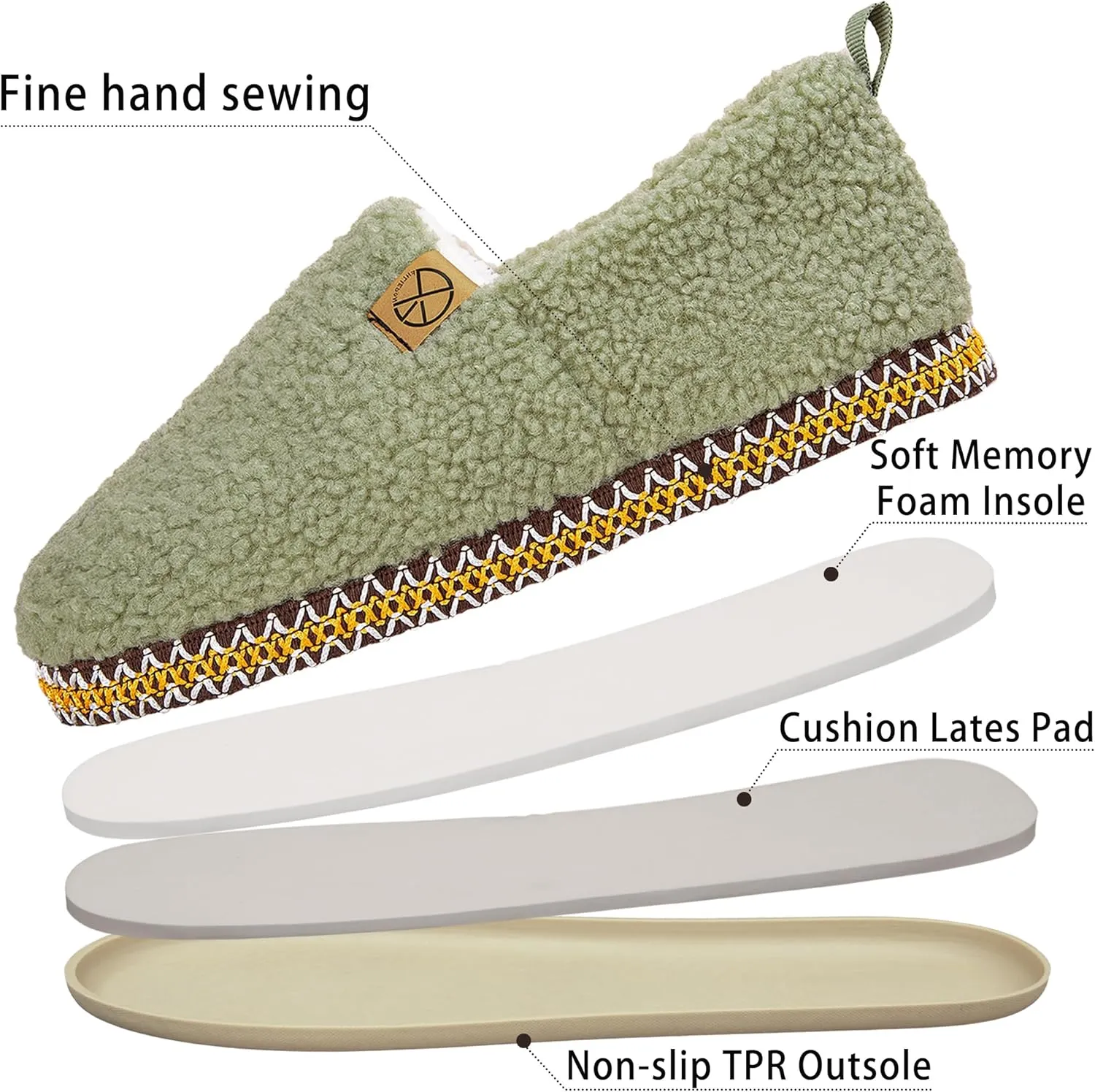 House Slippers for Women House Shoes with Memory Foam Indoor Fuzzy Shoes