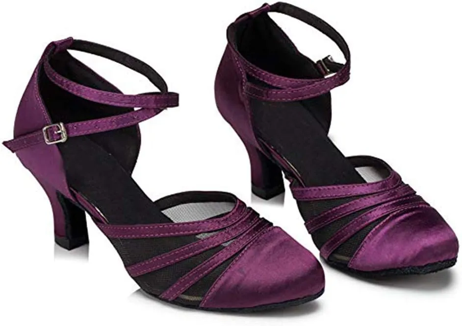 HROYL Womens Closed Toe Latin Salsa Ballroom Dance Shoes,Model 516/117/189
