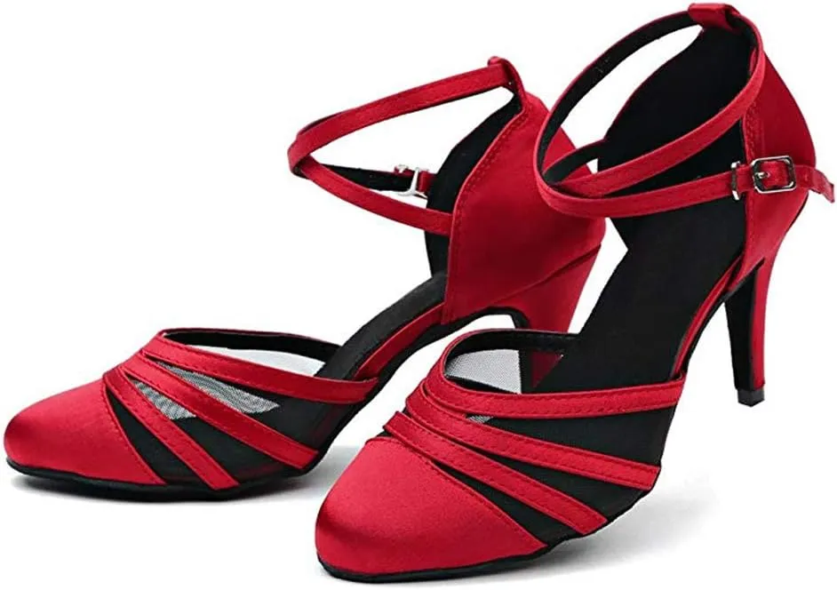 HROYL Womens Closed Toe Latin Salsa Ballroom Dance Shoes,Model 516/117/189