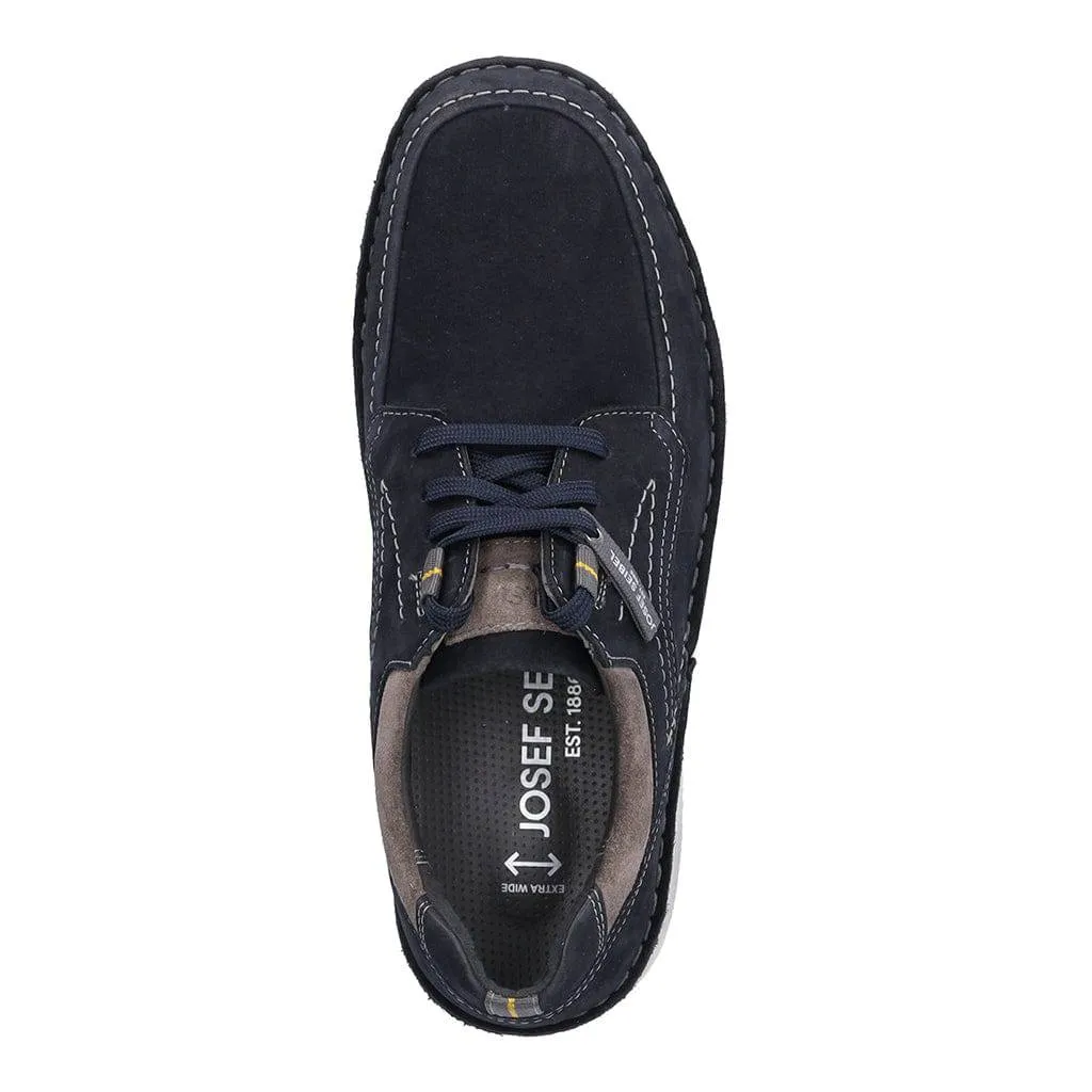 Josef Seibel Anvers 91 Mens Indigo Combi Leather Lace Up Shoes