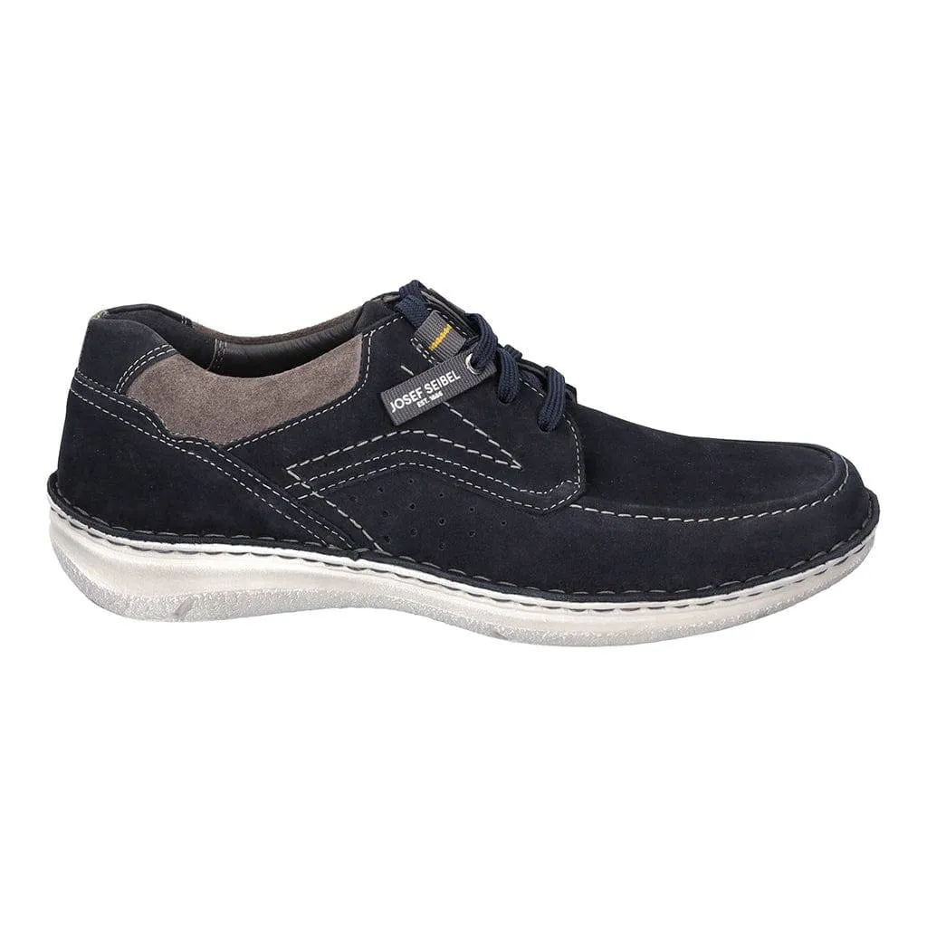 Josef Seibel Anvers 91 Mens Indigo Combi Leather Lace Up Shoes
