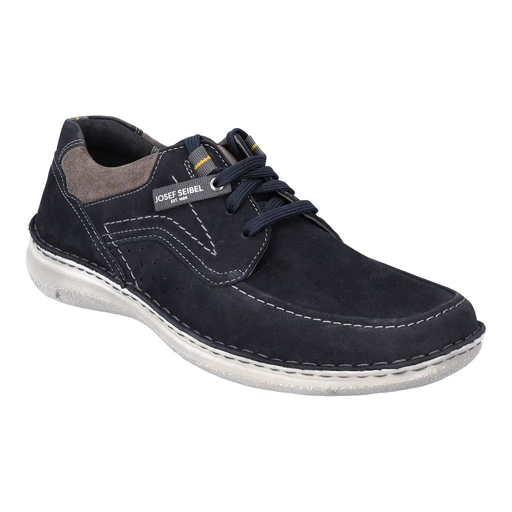 Josef Seibel Anvers 91 Mens Indigo Combi Leather Lace Up Shoes