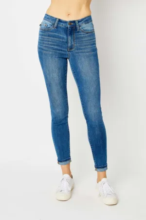 Judy Blue Full Size Cuffed Hem Skinny Jeans Judy Blue Full Size Cuffed Hem Skinny Jeans
