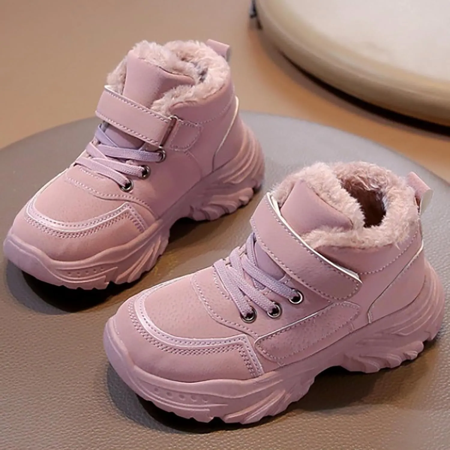Kids Hiking Boots Toddler Girls Boys Hiking Shoes Water-Resistant Anti-Collision Non-Slip Athletic Outdoor Boots