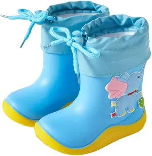 Kids Rain Boots Toddler Rainboots Waterproof Rubber Boys Rain Shoes For Baby Girls With Fun Patterns Kids Mud Boots