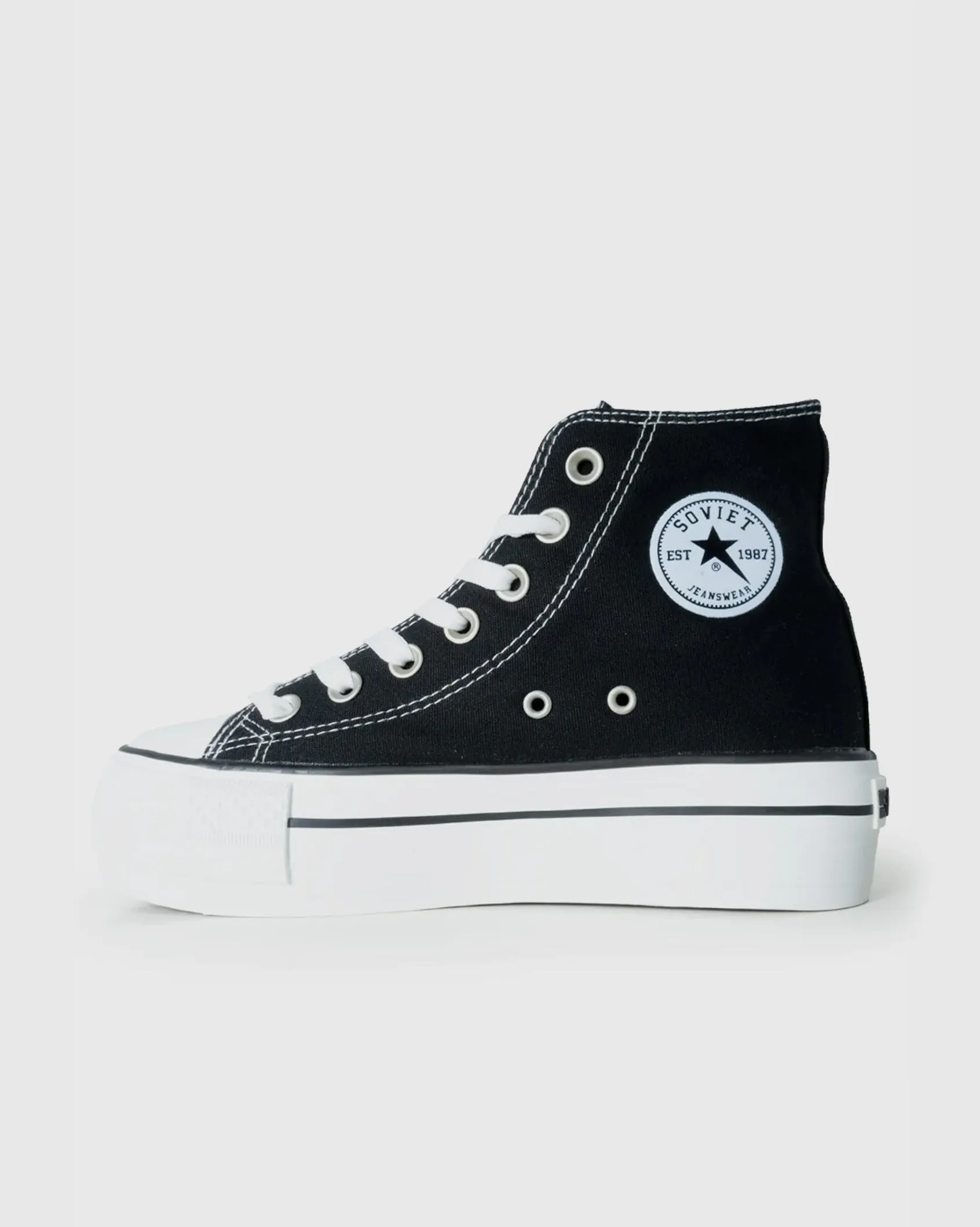 Ladies Viper - Hi Cut Canvas Platform Sneaker