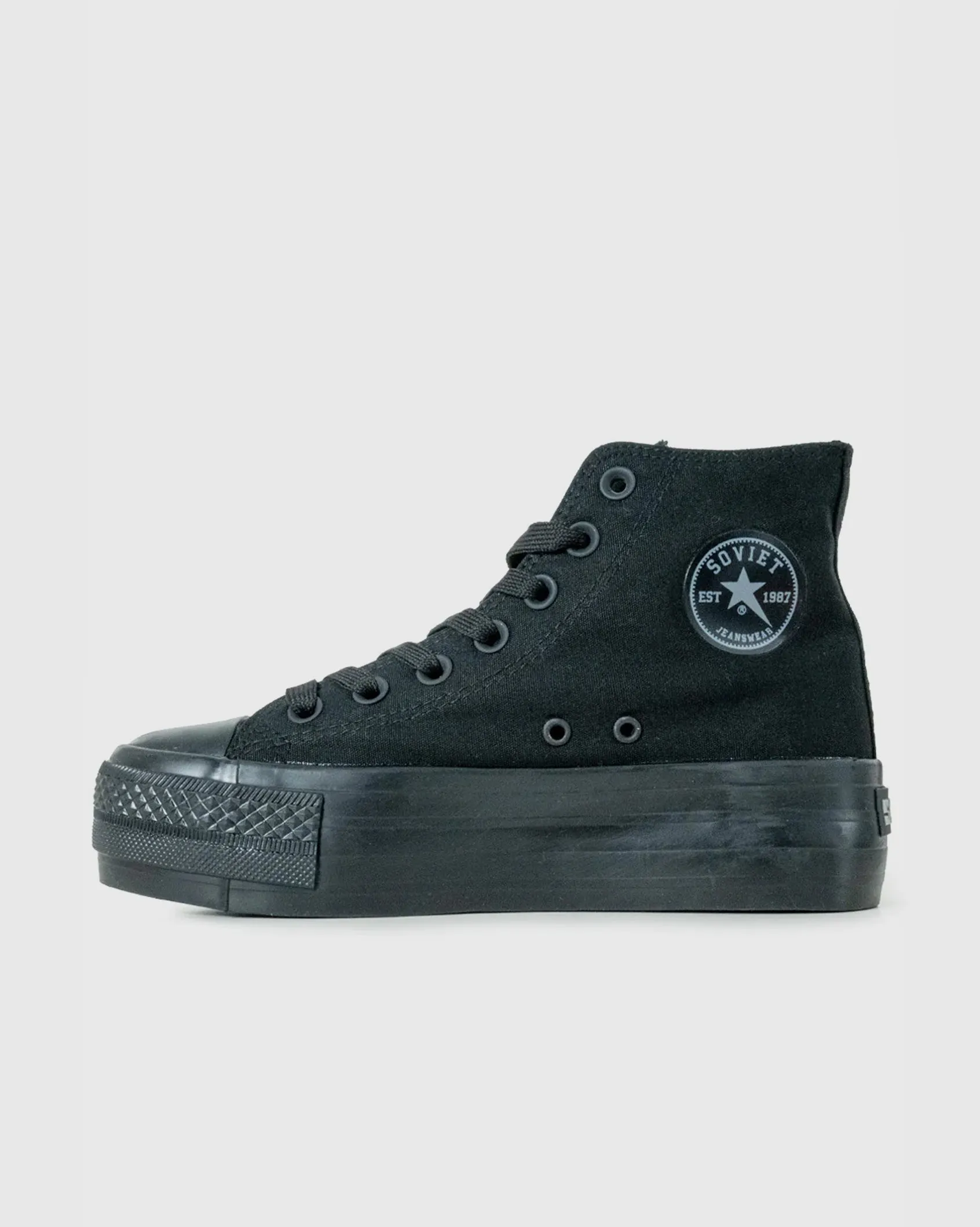 Ladies Viper - Hi Cut Canvas Platform Sneaker