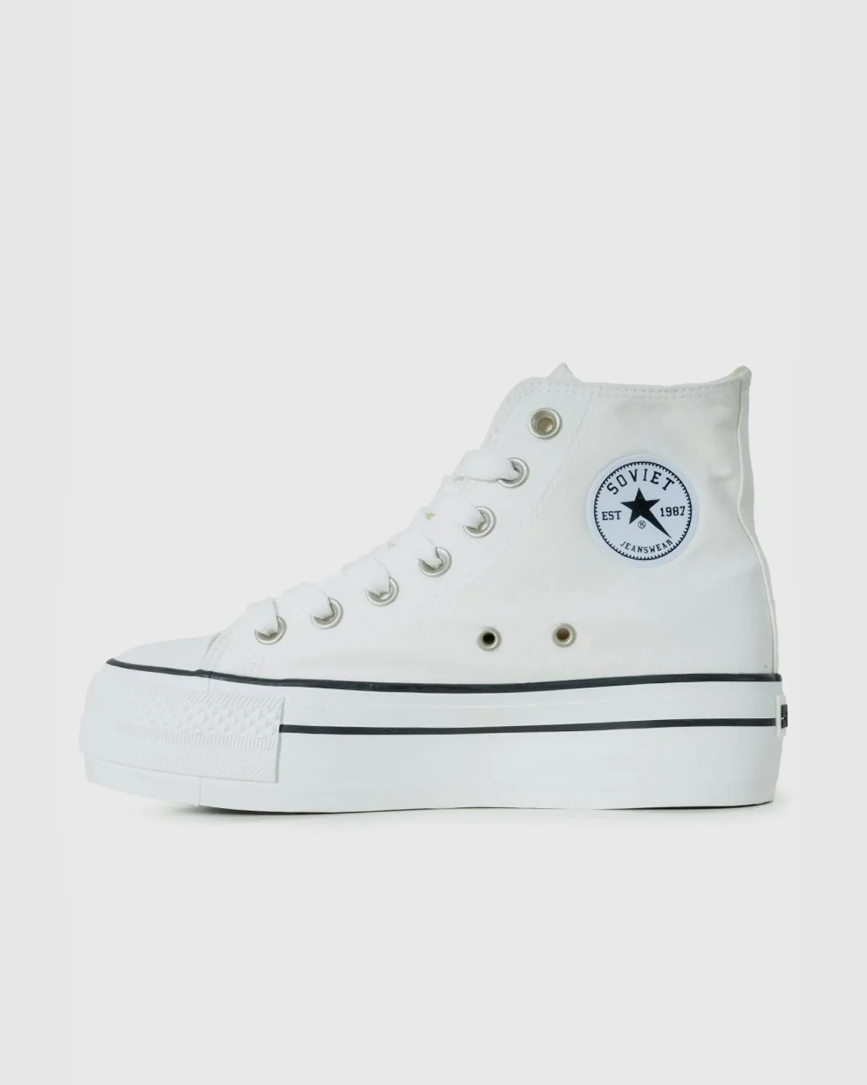Ladies Viper - Hi Cut Canvas Platform Sneaker