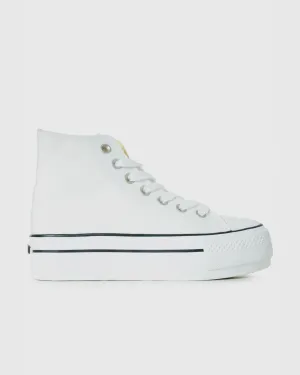 Ladies Viper - Hi Cut Canvas Platform Sneaker