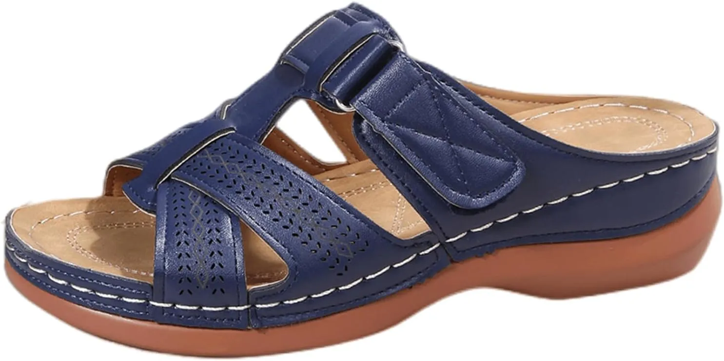 Ladmiple Orthotic Sandals For Women Dressy Summer Comfort Walking Open Toe Arch Support Slides Orthopedic Flip Flops