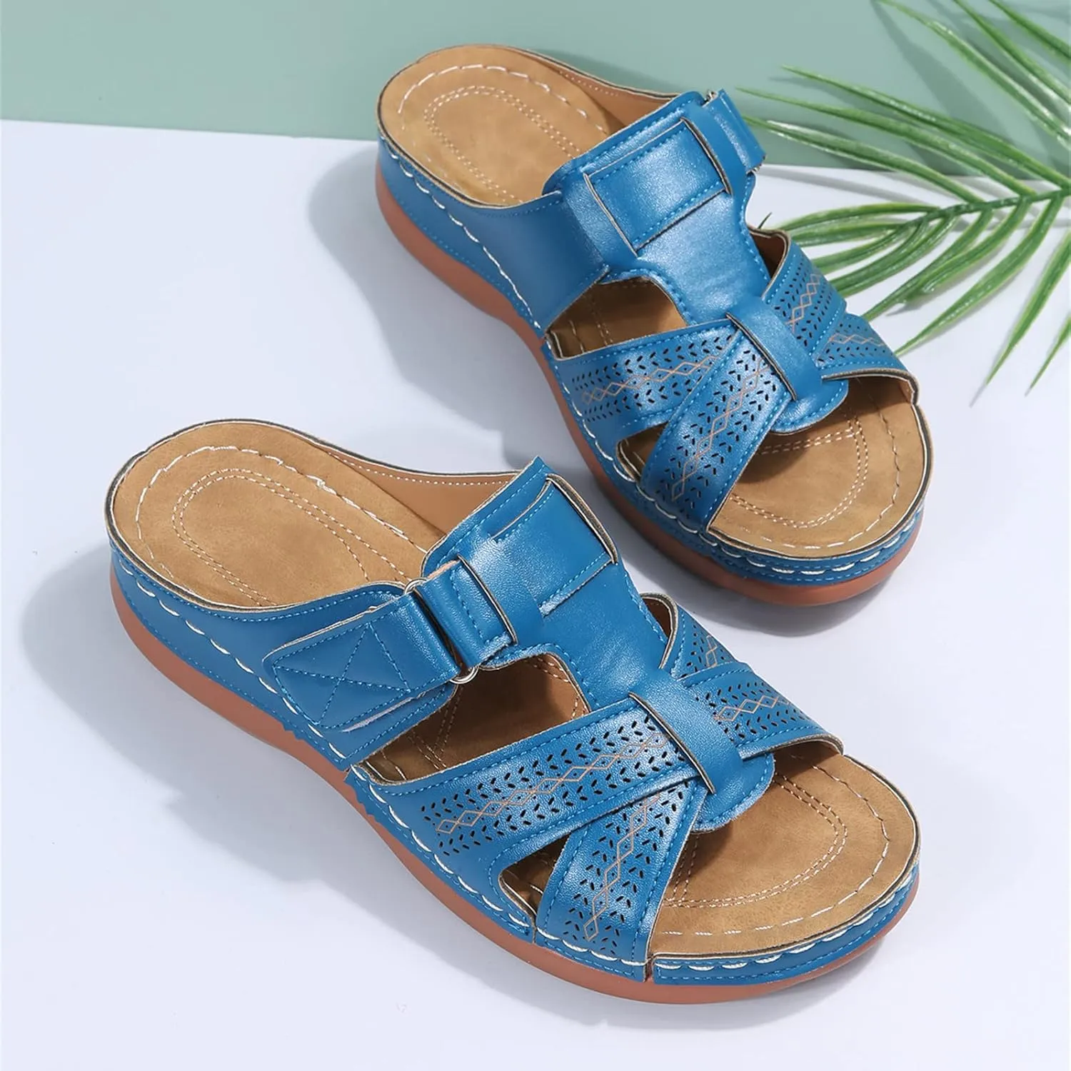 Ladmiple Orthotic Sandals For Women Dressy Summer Comfort Walking Open Toe Arch Support Slides Orthopedic Flip Flops