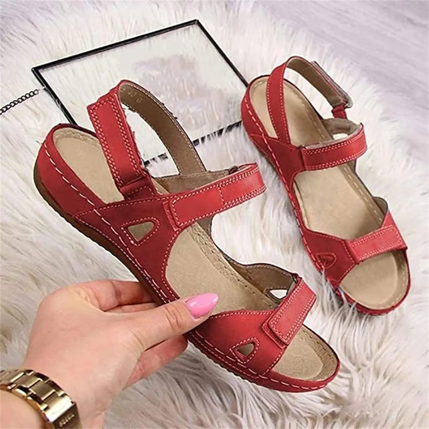 Ladmiple Orthotic Sandals For Women Wide Width Orthopedic Arch Support Flip Flops Dressy Summer Comfortable Walking Slides