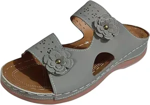 Ladmiple Womens Sandals Comfortable Walking Orthotic Flips Flops Arch Support Flat feet Plantar Fasciitis Orthopedic Slides