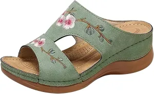 Ladmiple Womens Sandals With Arch Support Walking Orthopedic Sandals Dressy Summer Comfortable Orthotic Flip Flops Slides
