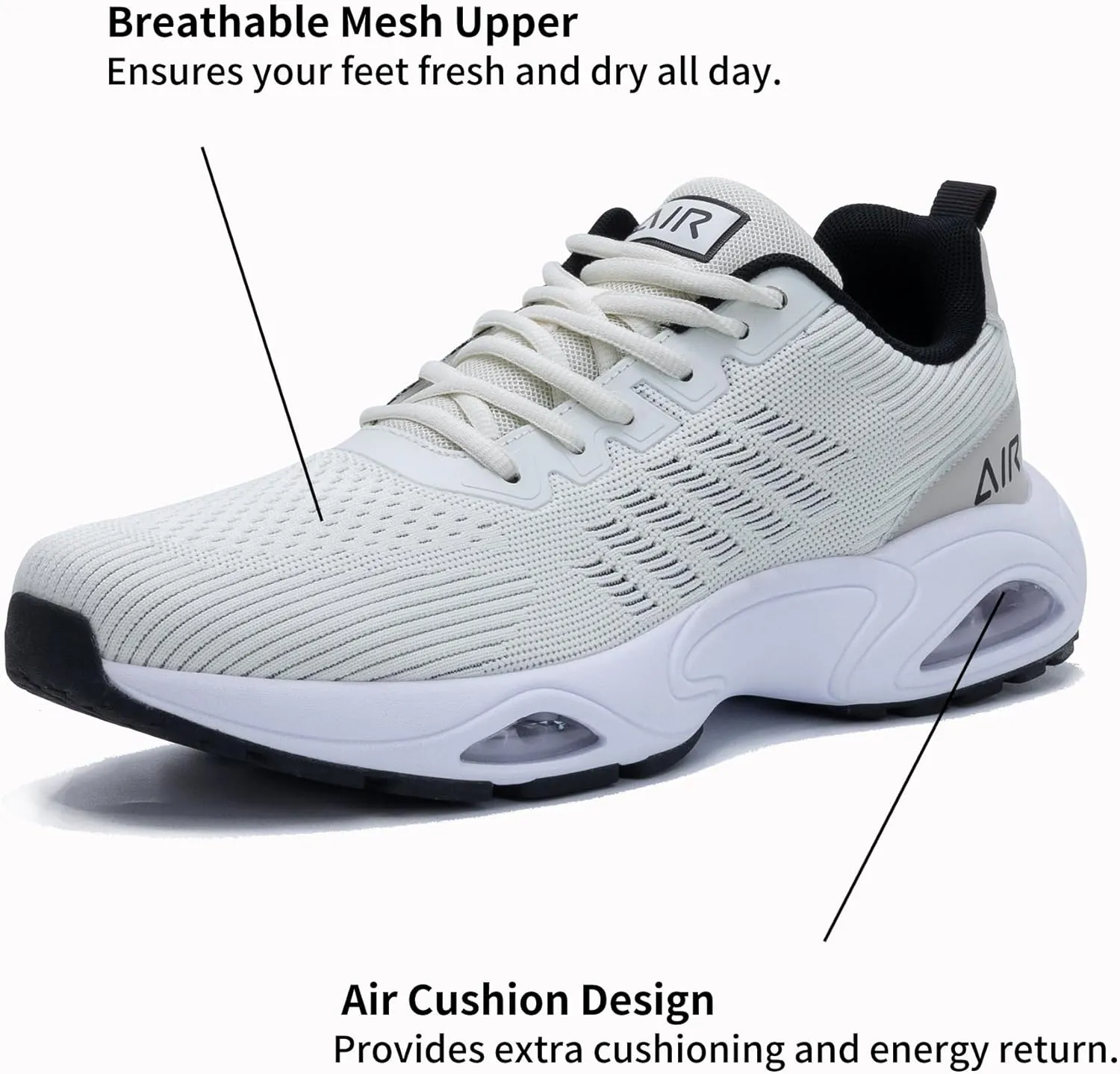 MAFEKE Running Shoes for Men Tennis Air Walking Shoe Comfortable Non Slip Athletic Gym Workout Cross Training Breathable Fashion Sneakers Size 7-13