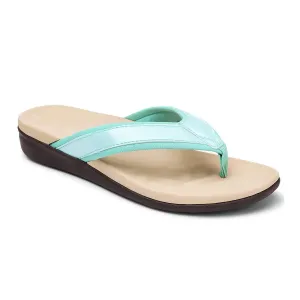 Megnya Mint Green Cushioned Memory Foam Orthotic flip flops.