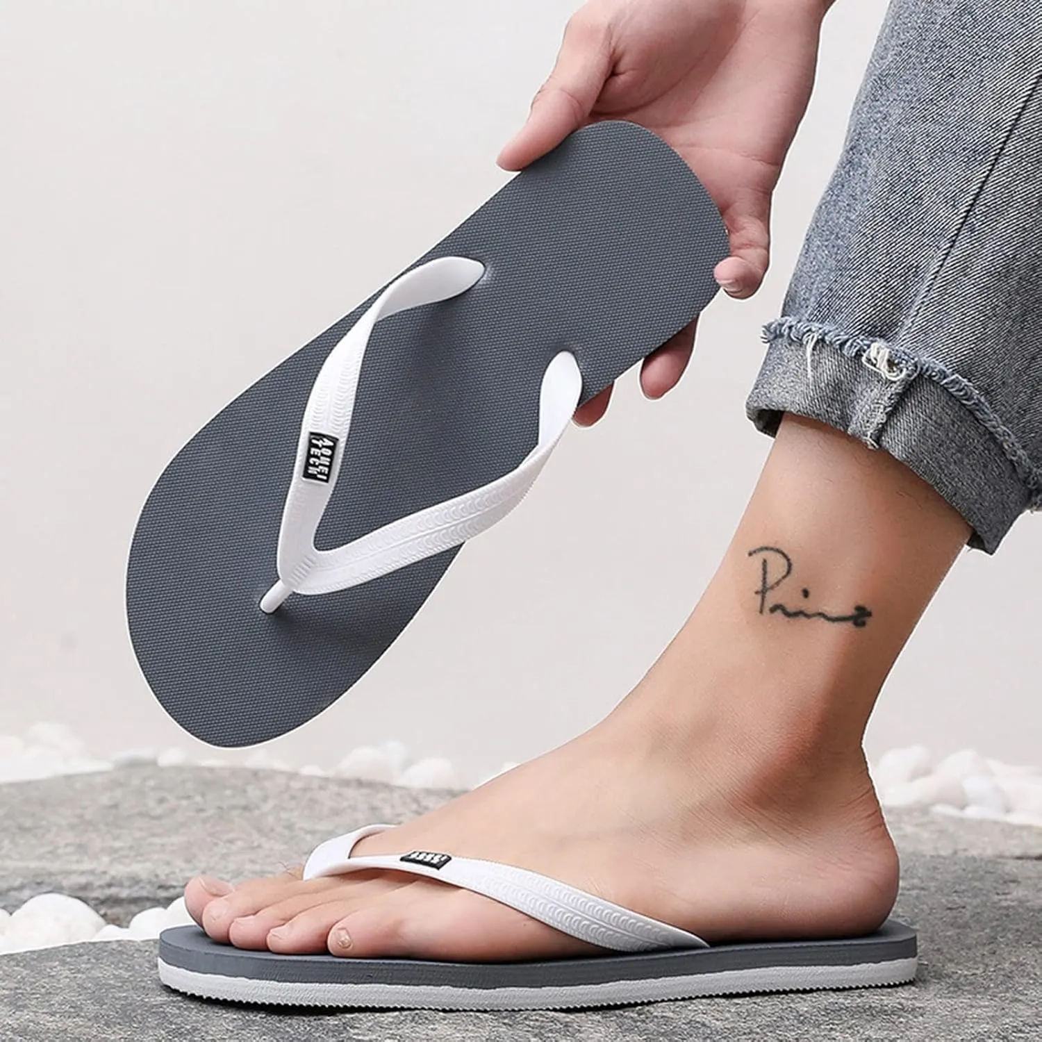Men Shoes Flat Herringbone Slippers Fashion Casual Beach Casual Sandals Flip Flops Men 4d Foam