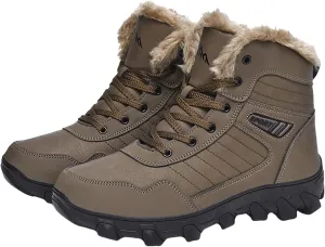 Men Work Boots Waterproof Hiking Sneakers Women's Slip On Warm Women Safety Shoes Non-Slip Outdoor Booties Waterproof Breathable Lightweight Hike Grounded Footwear