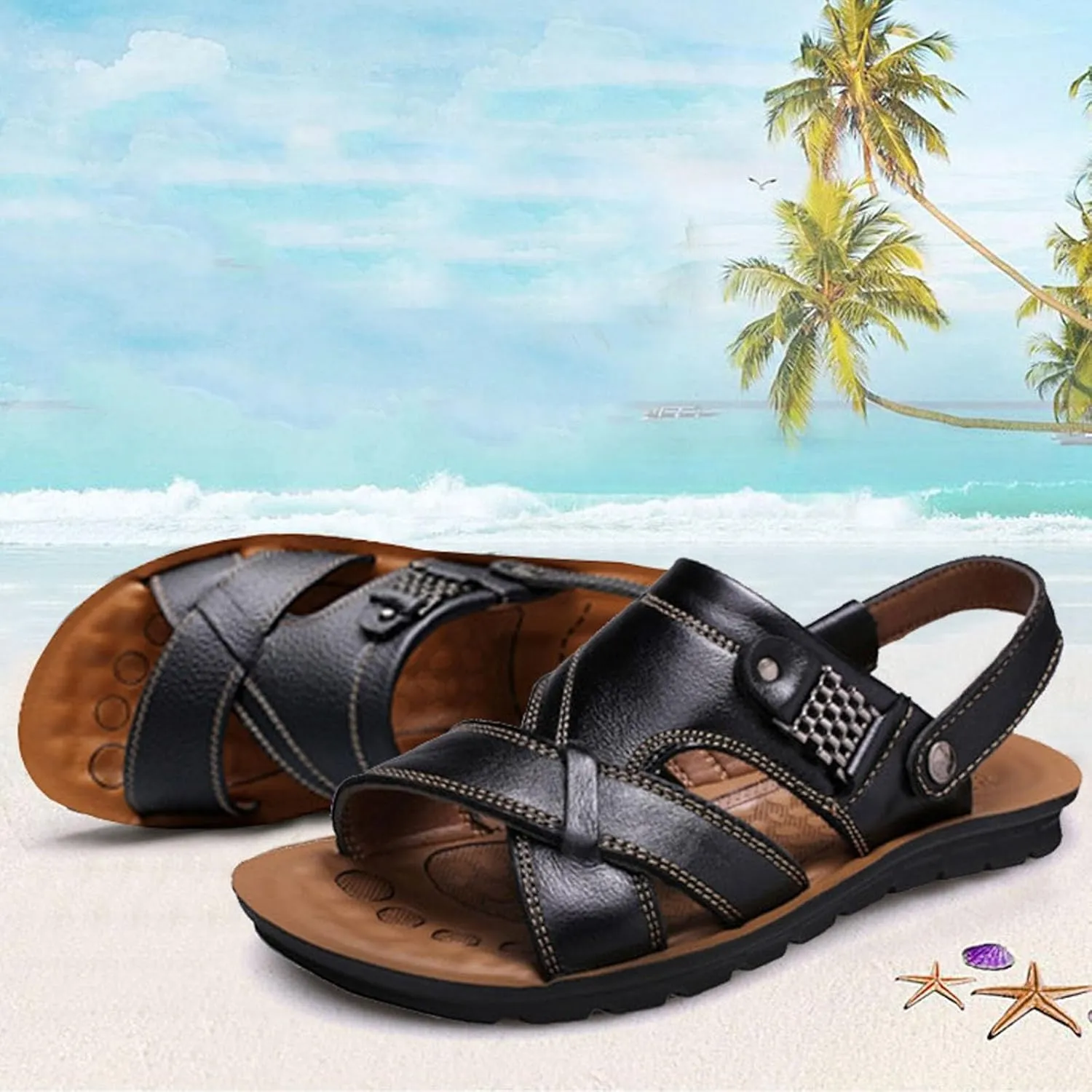 Mens Athletic Sandals Mens Beach Sandals Men Summer Shoes Summer Comfortable Breathable Outdoor Sandal