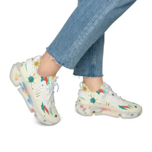 Mid Mod Franciscan Designed Retro Mesh Sneakers For Women