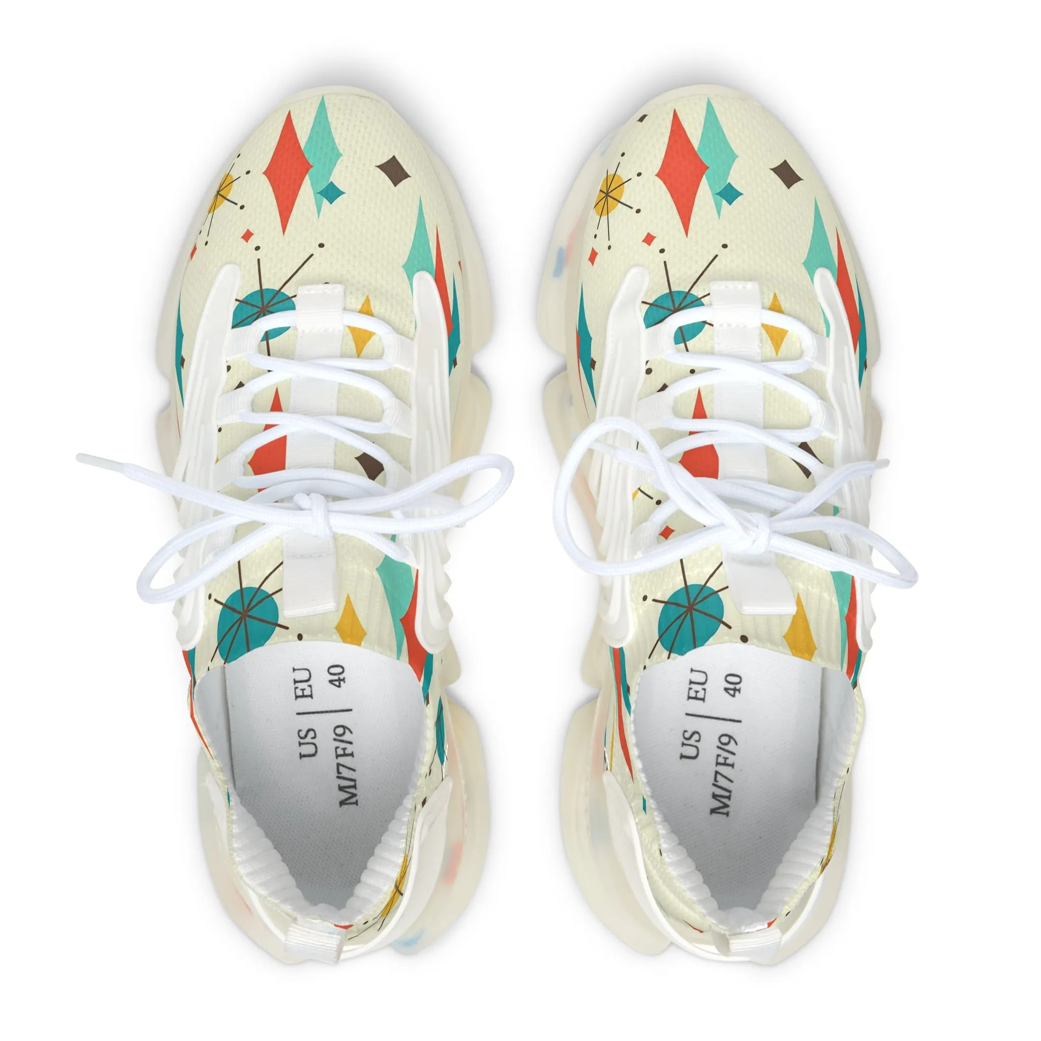 Mid Mod Franciscan Designed Retro Mesh Sneakers For Women