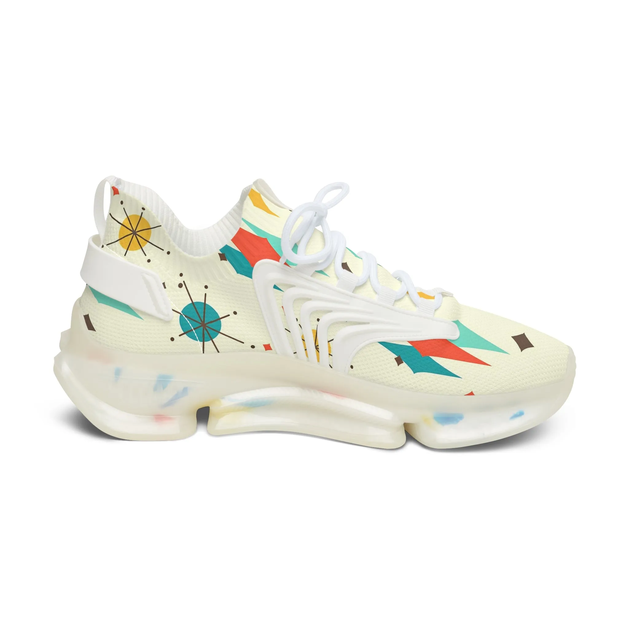Mid Mod Franciscan Designed Retro Mesh Sneakers For Women