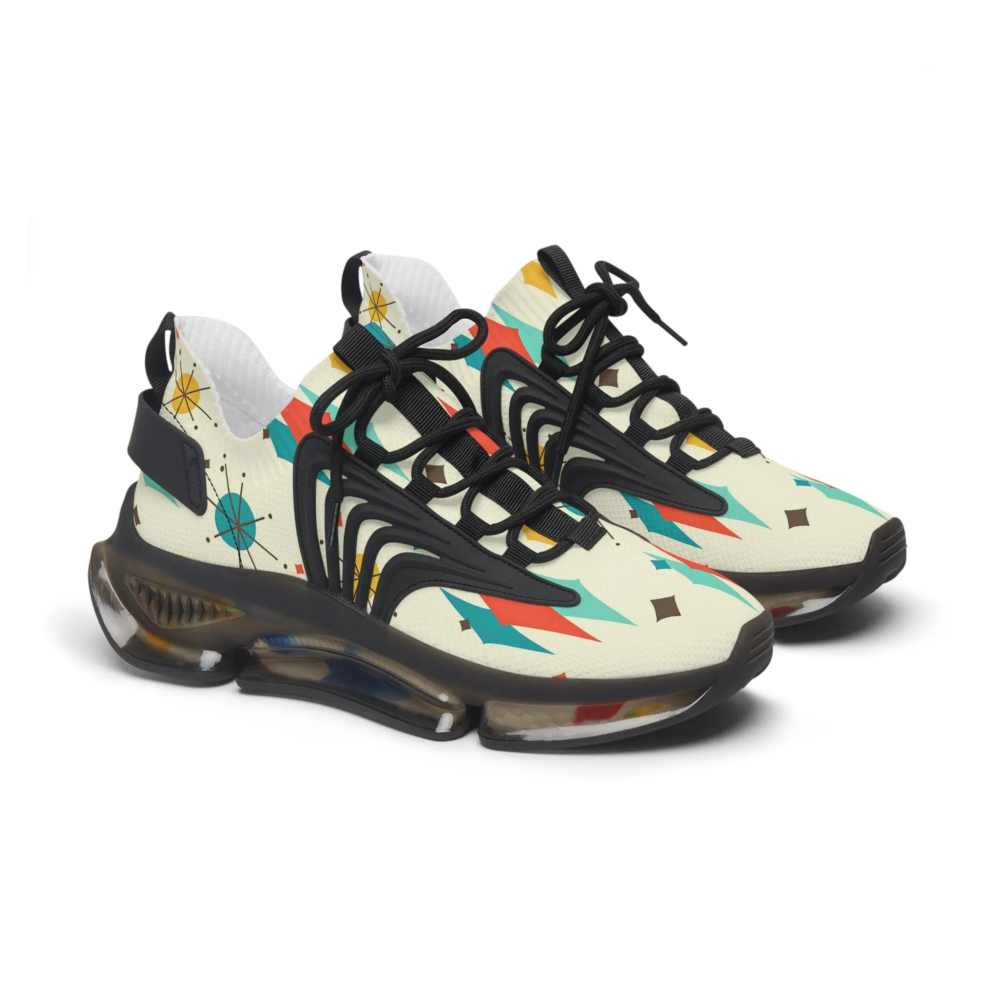 Mid Mod Franciscan Designed Retro Mesh Sneakers For Women