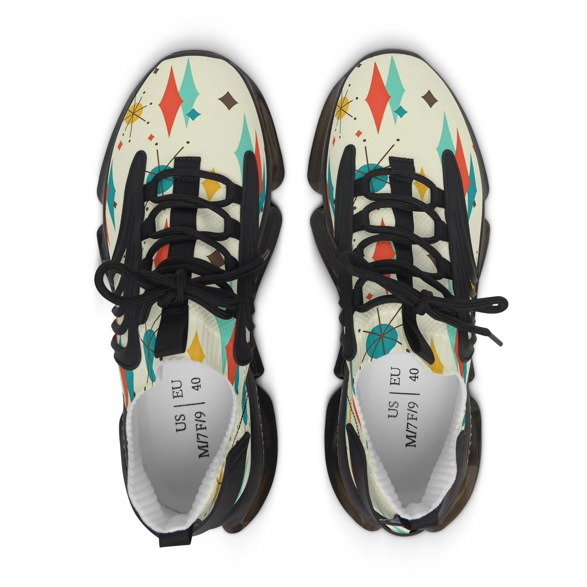 Mid Mod Franciscan Designed Retro Mesh Sneakers For Women
