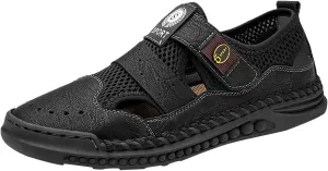 New Men's Outdoor Sports Sandals Casual Anti Slip Hiking Breathable Mesh Men's Arch Support Shoes for Summer