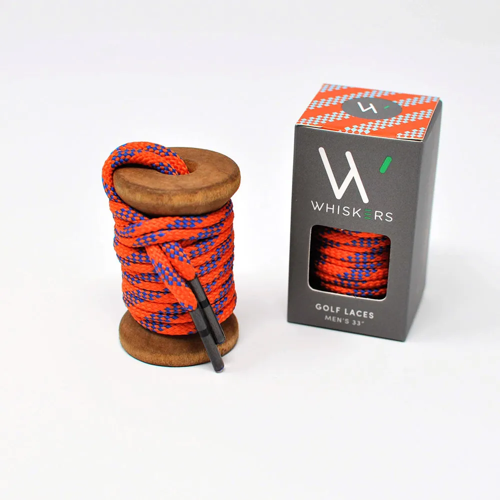 Orange & Blue Classic Round Golf Laces