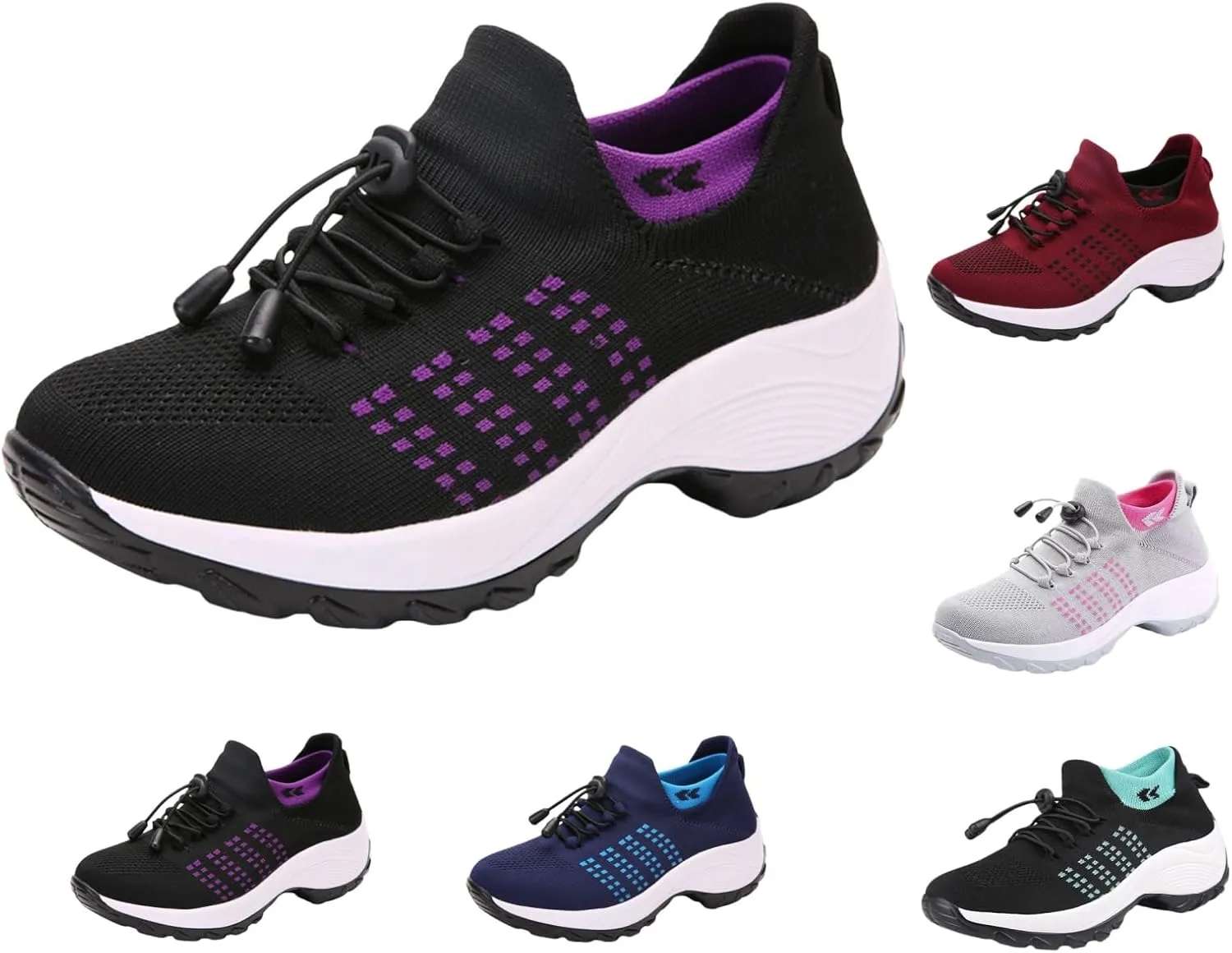 Orthopedic Shoes for Women Slip On Fashion Breathable Anti-Skid Mesh Low Top Shoes Comfortable Casual Lace-Up Walking Shoes