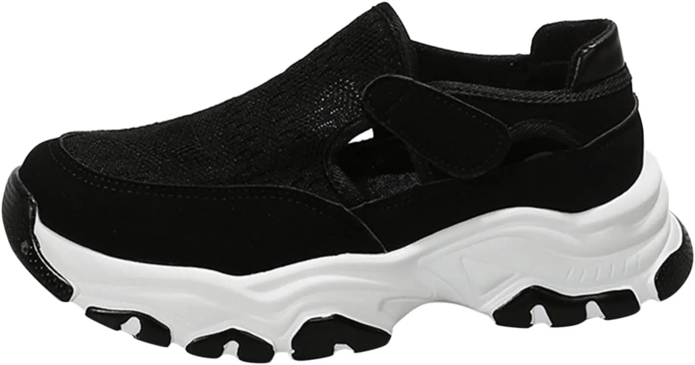 Orthopedic Sneakers for Women Comfortable Platform Shoes Lightweight Fashion Sport Sneakers Work Shoes for Women Casual Walking Shoes Cushion Breathable Tennis Shoes Hollow Out