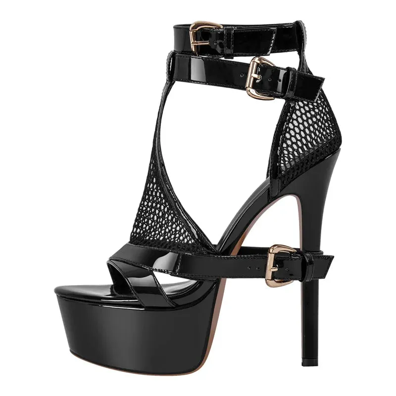 Peep Toe Platform Sandals